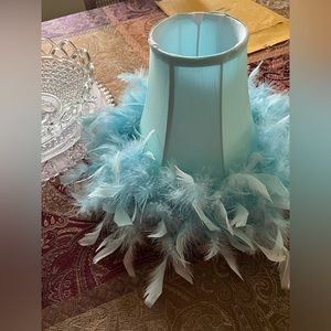 Teal lamp shade